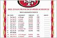 49ers Schedule San Francisco 49ers 49ers.co